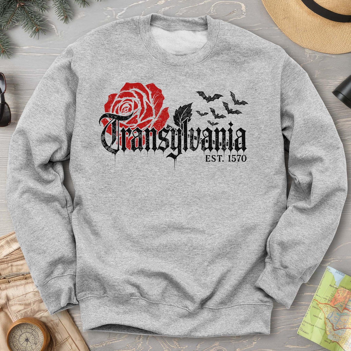 Transylvania Gothic Rose Sweatshirt