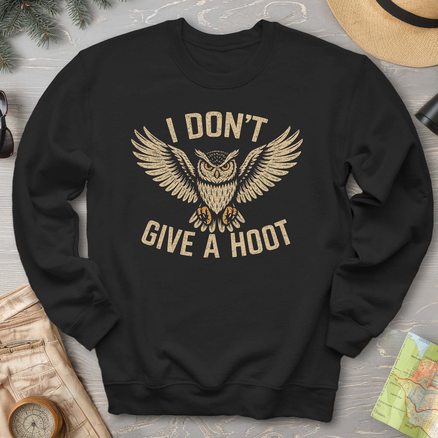 I Don't Give a Hoot "Vintage Owl" Sweatshirt