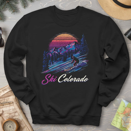 Ski Colorado Retro Sunset Sweatshirt