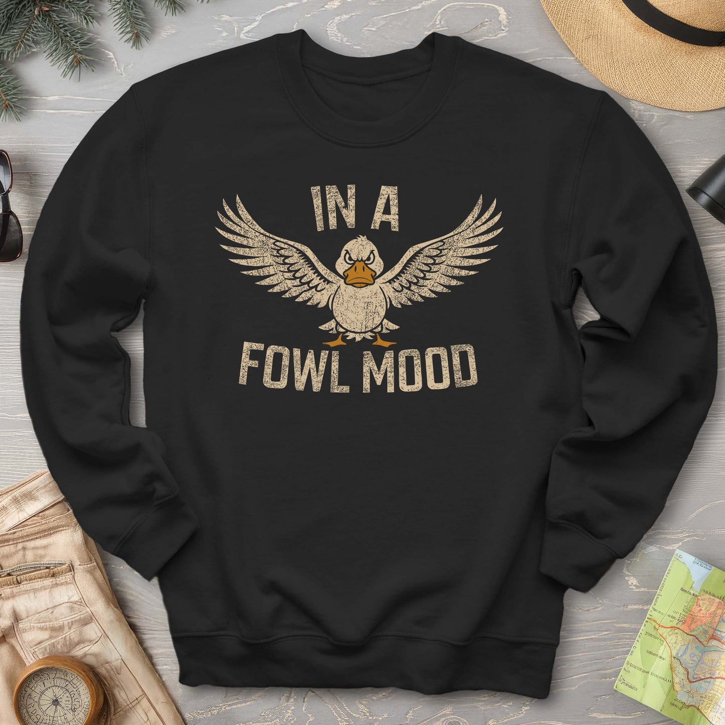 In a Fowl Mood "Vintage Duck" Sweatshirt