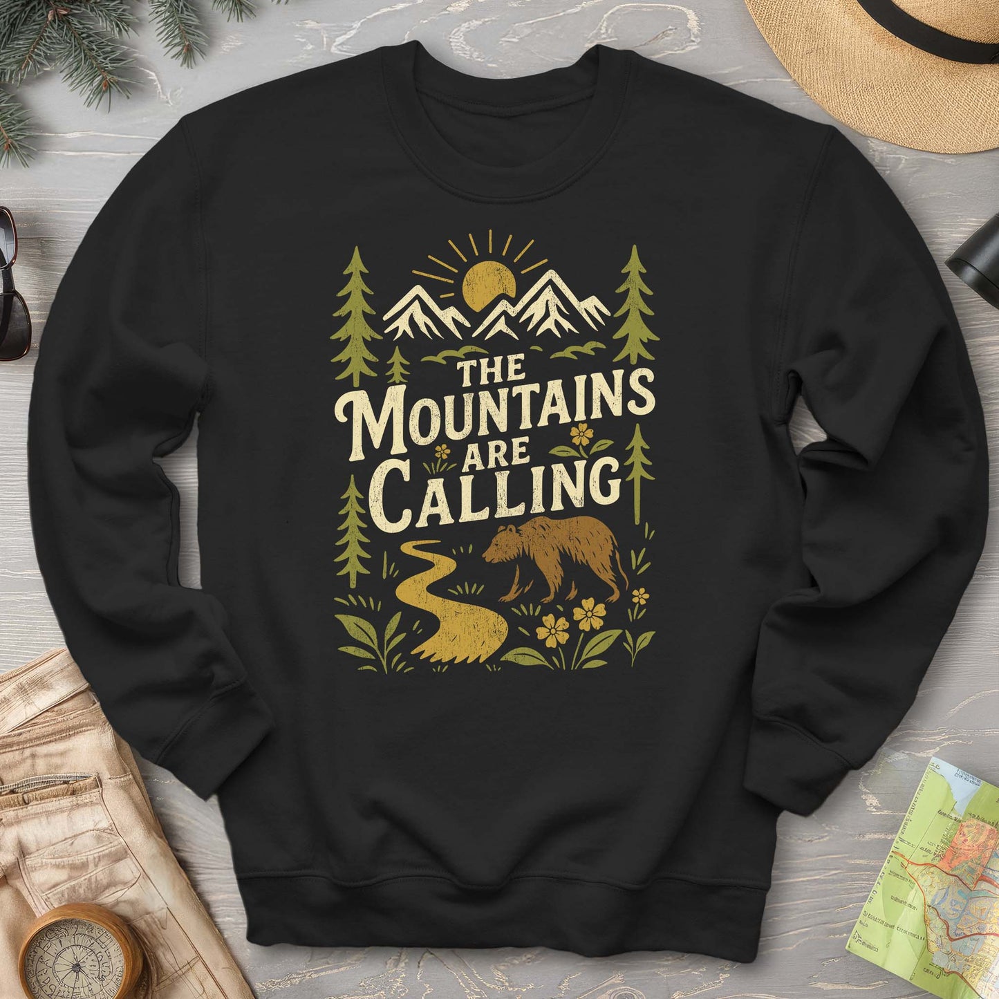 The Mountains Are Calling "Vintage Sketch" Sweatshirt