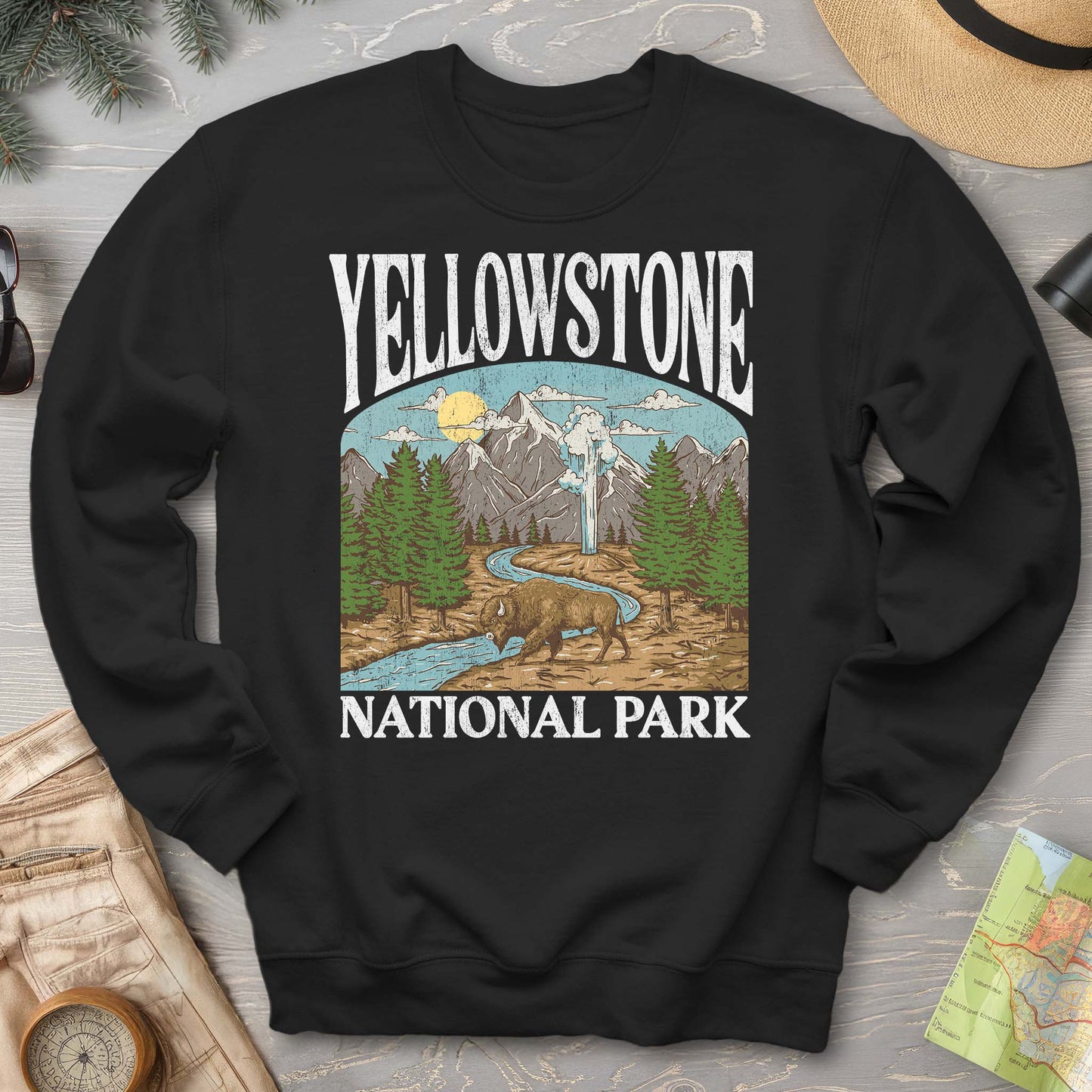 Yellowstone National Park Geyser "Big and Bold" Sweatshirt