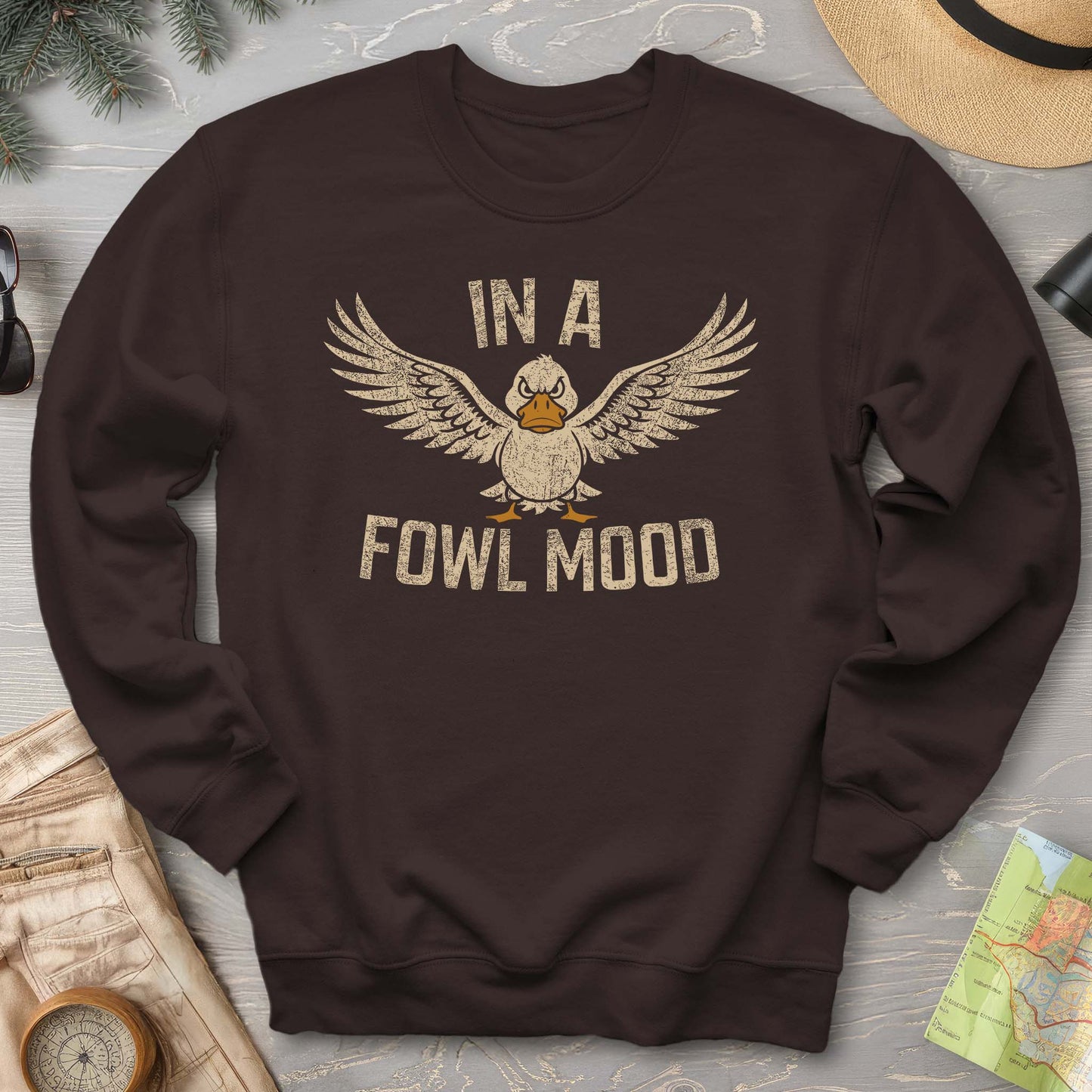 In a Fowl Mood "Vintage Duck" Sweatshirt