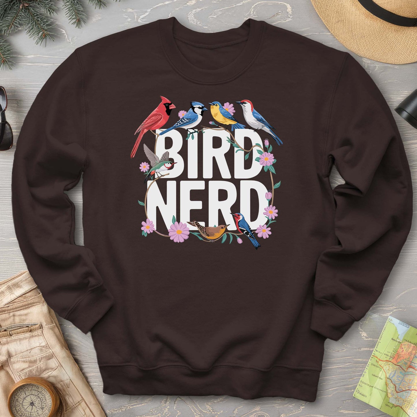 Bird Nerd "Flower Birds" Sweatshirt