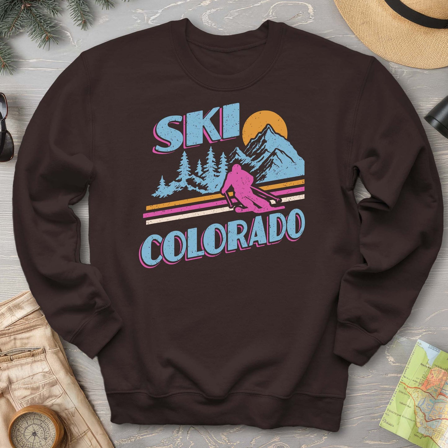 Ski Colorado Retro 80's Sweatshirt