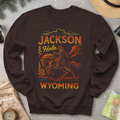 Jackson Hole "Linocut Cowboy" Sweatshirt