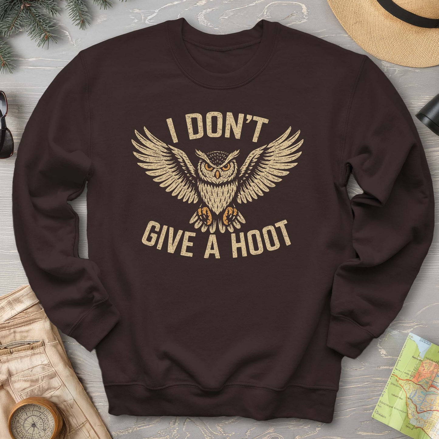 I Don't Give a Hoot "Vintage Owl" Sweatshirt