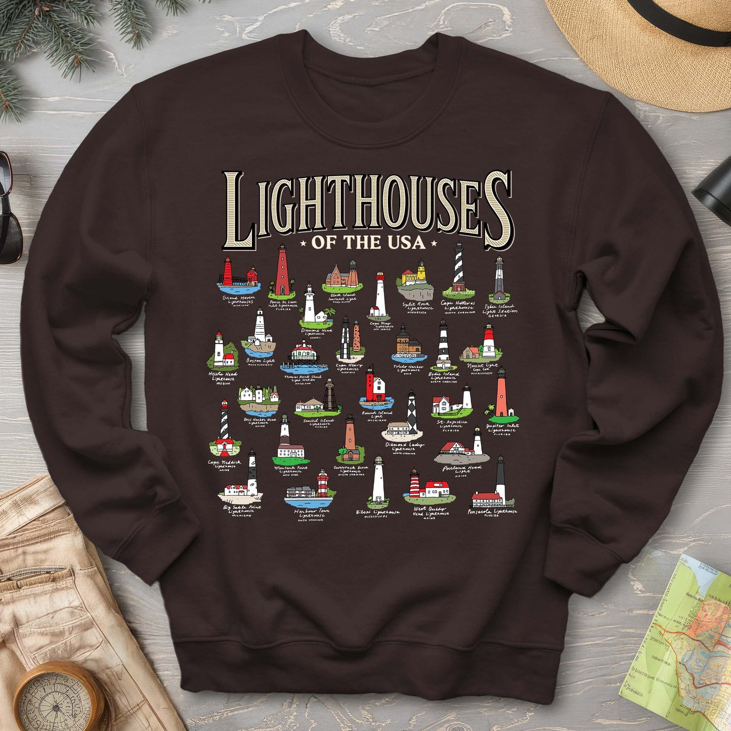 Lighthouses of the USA Sweatshirt