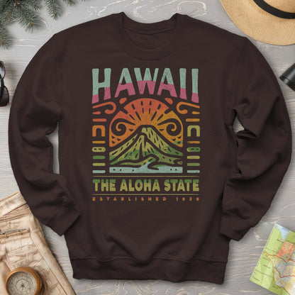 Hawaii The Aloha State "Volcano Tatoo" Sweatshirt