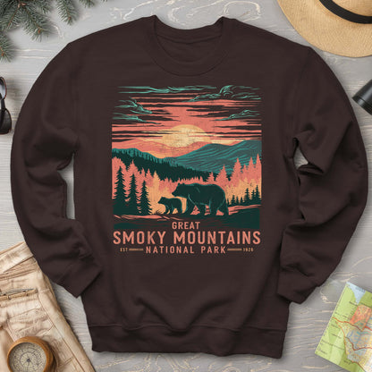 Great Smoky Mountains Sunset Bears Sweatshirt