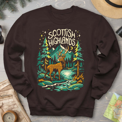 Scottish Highlands "Midnight Stag" Sweatshirt