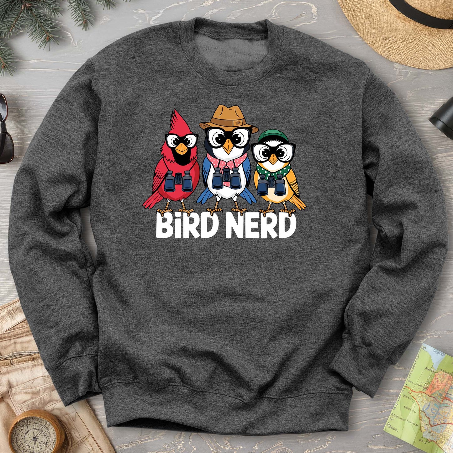Bird Nerd "Birding Birds" Sweatshirt