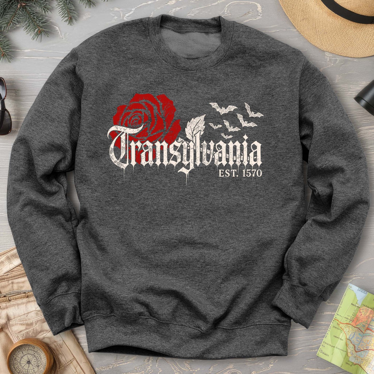 Transylvania Gothic Rose Sweatshirt