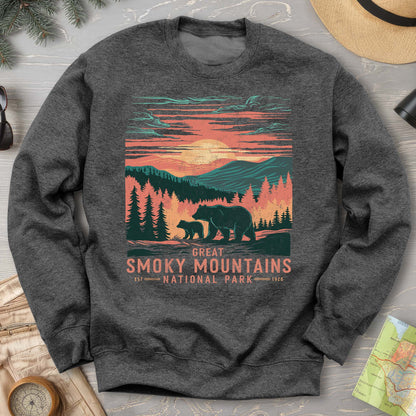 Great Smoky Mountains Sunset Bears Sweatshirt