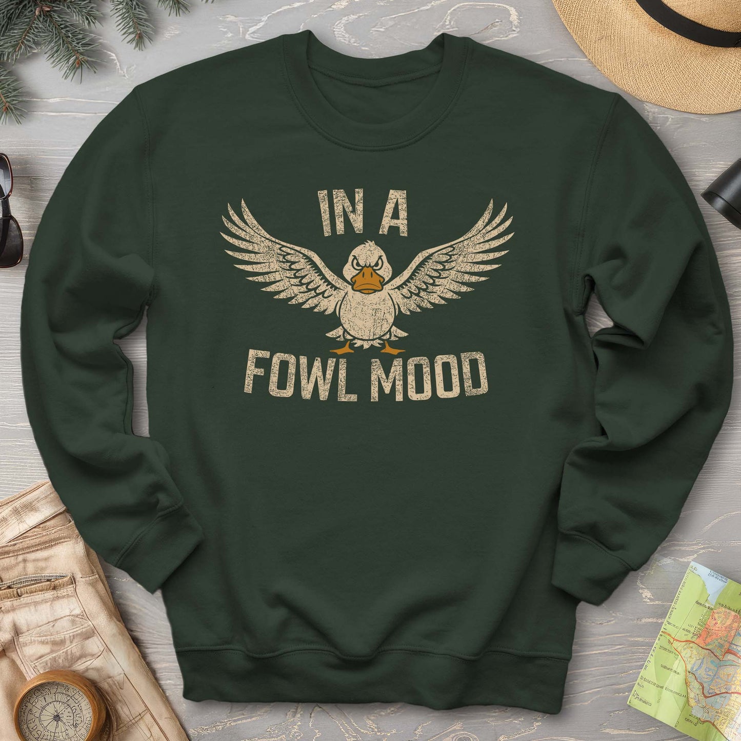 In a Fowl Mood "Vintage Duck" Sweatshirt