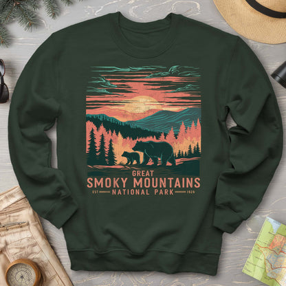 Great Smoky Mountains Sunset Bears Sweatshirt