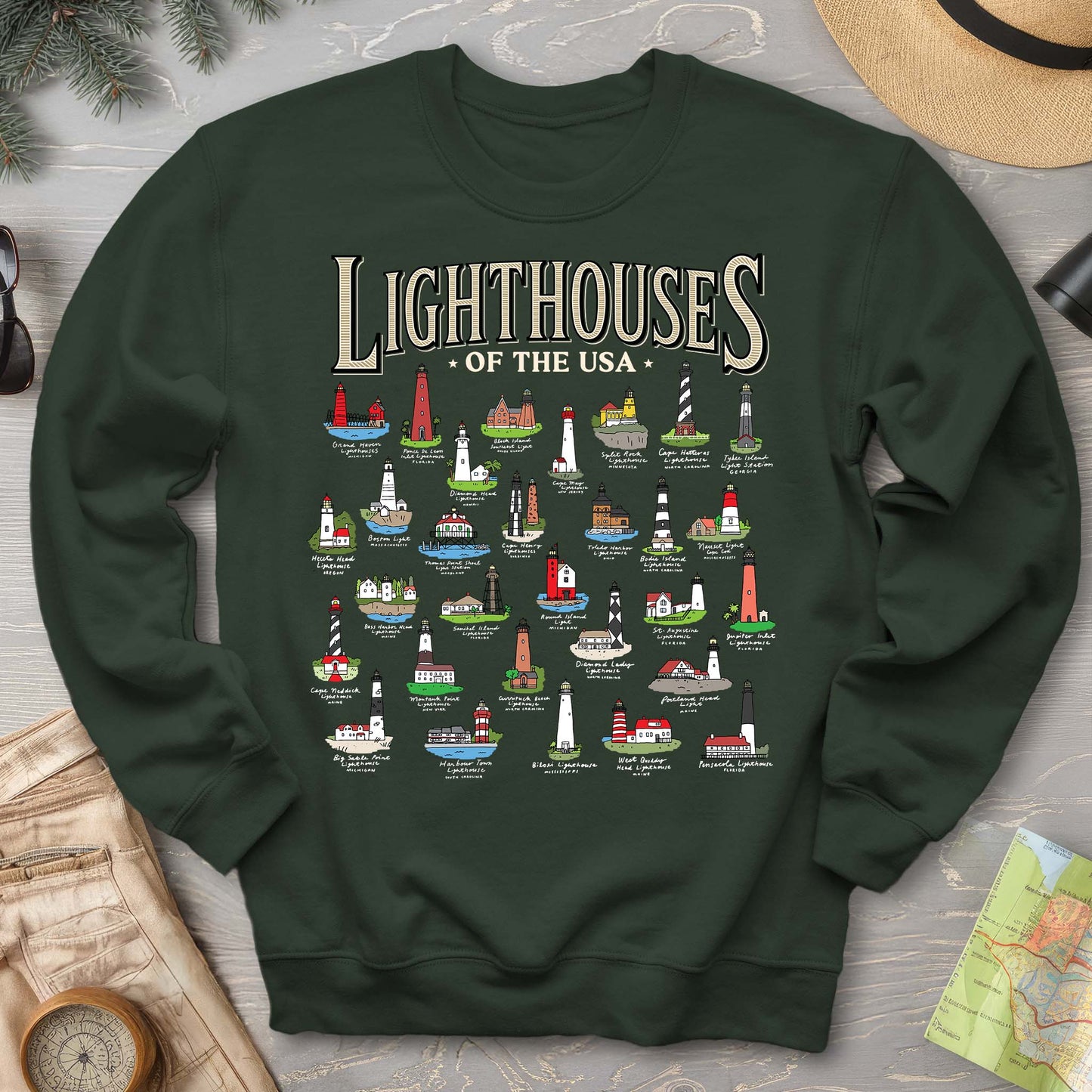 Lighthouses of the USA Sweatshirt