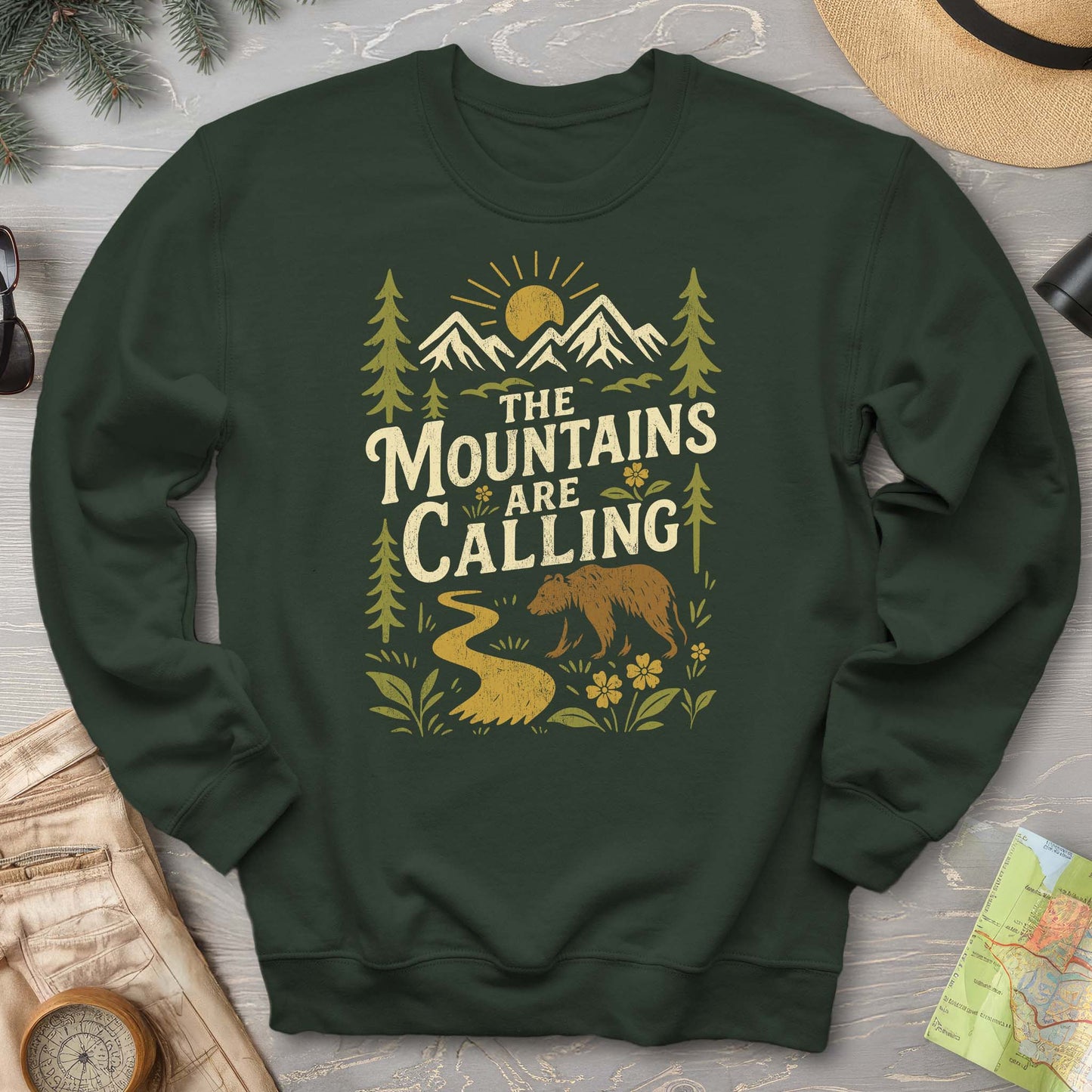 The Mountains Are Calling "Vintage Sketch" Sweatshirt