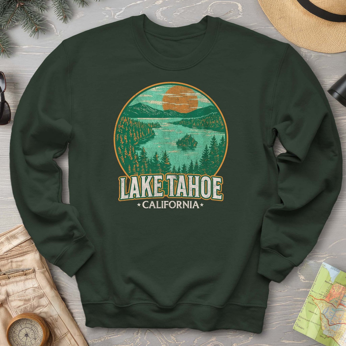 Lake Tahoe Retro Emerald Bay Sweatshirt