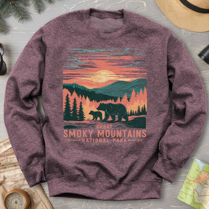 Great Smoky Mountains Sunset Bears Sweatshirt