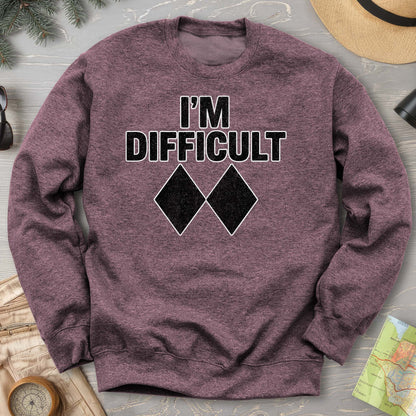 I'm Difficult "Black Diamond" Ski Sweatshirt
