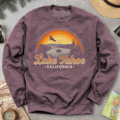 Lake Tahoe Retro Rainbow Sweatshirt