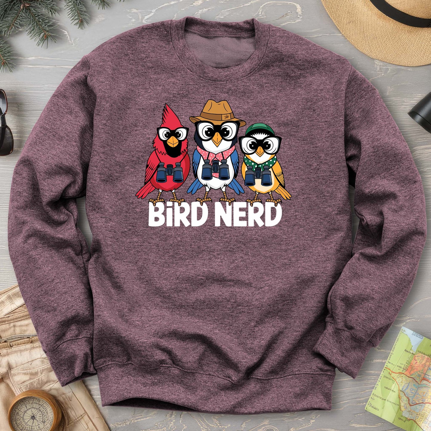 Bird Nerd "Birding Birds" Sweatshirt