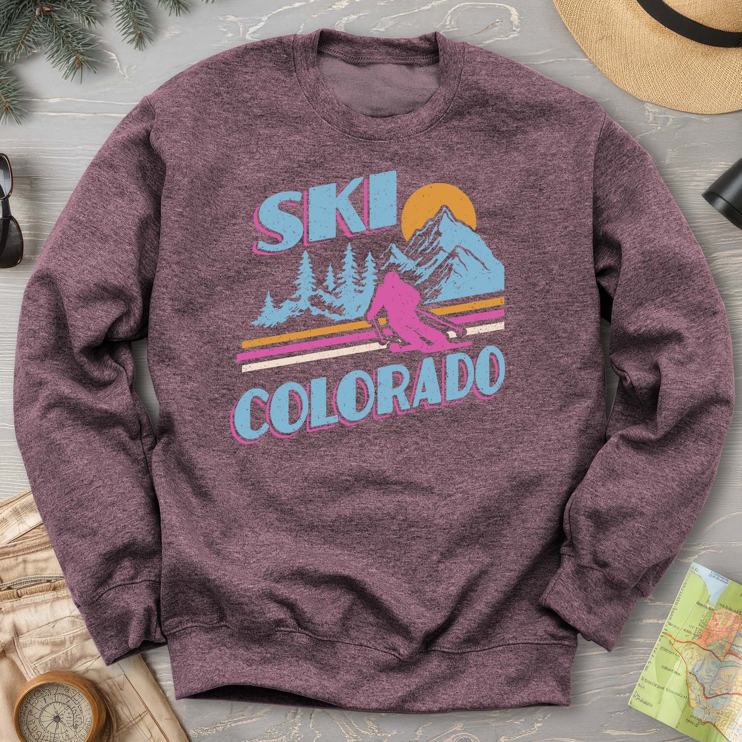Ski Colorado Retro 80's Sweatshirt