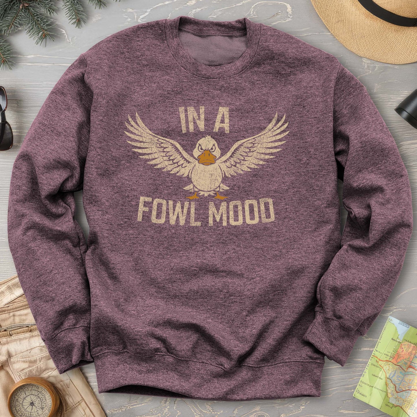 In a Fowl Mood "Vintage Duck" Sweatshirt