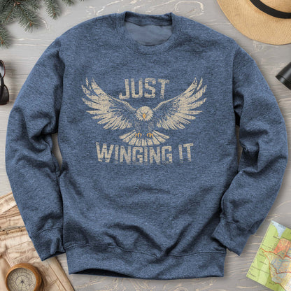 Just Winging It Distressed Sweatshirt