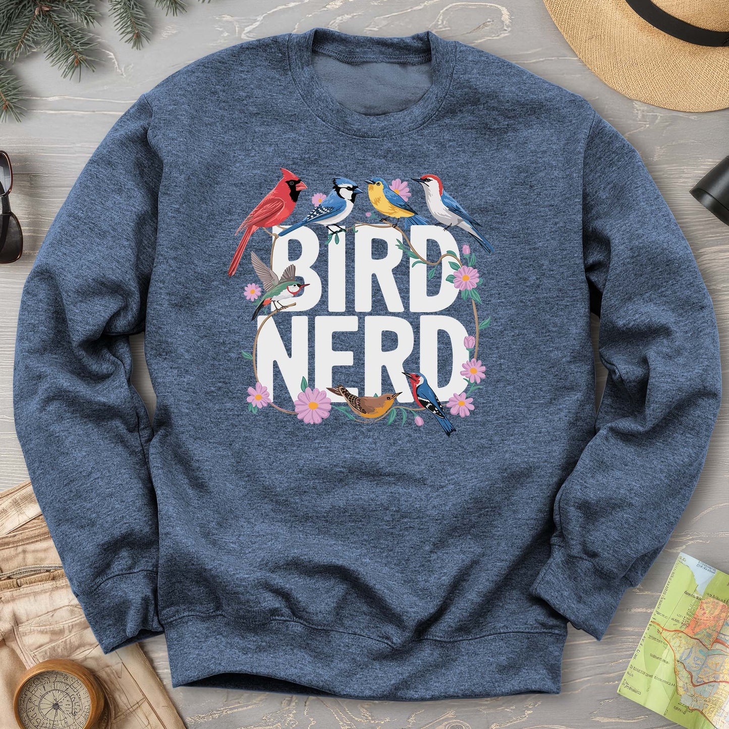Bird Nerd "Flower Birds" Sweatshirt