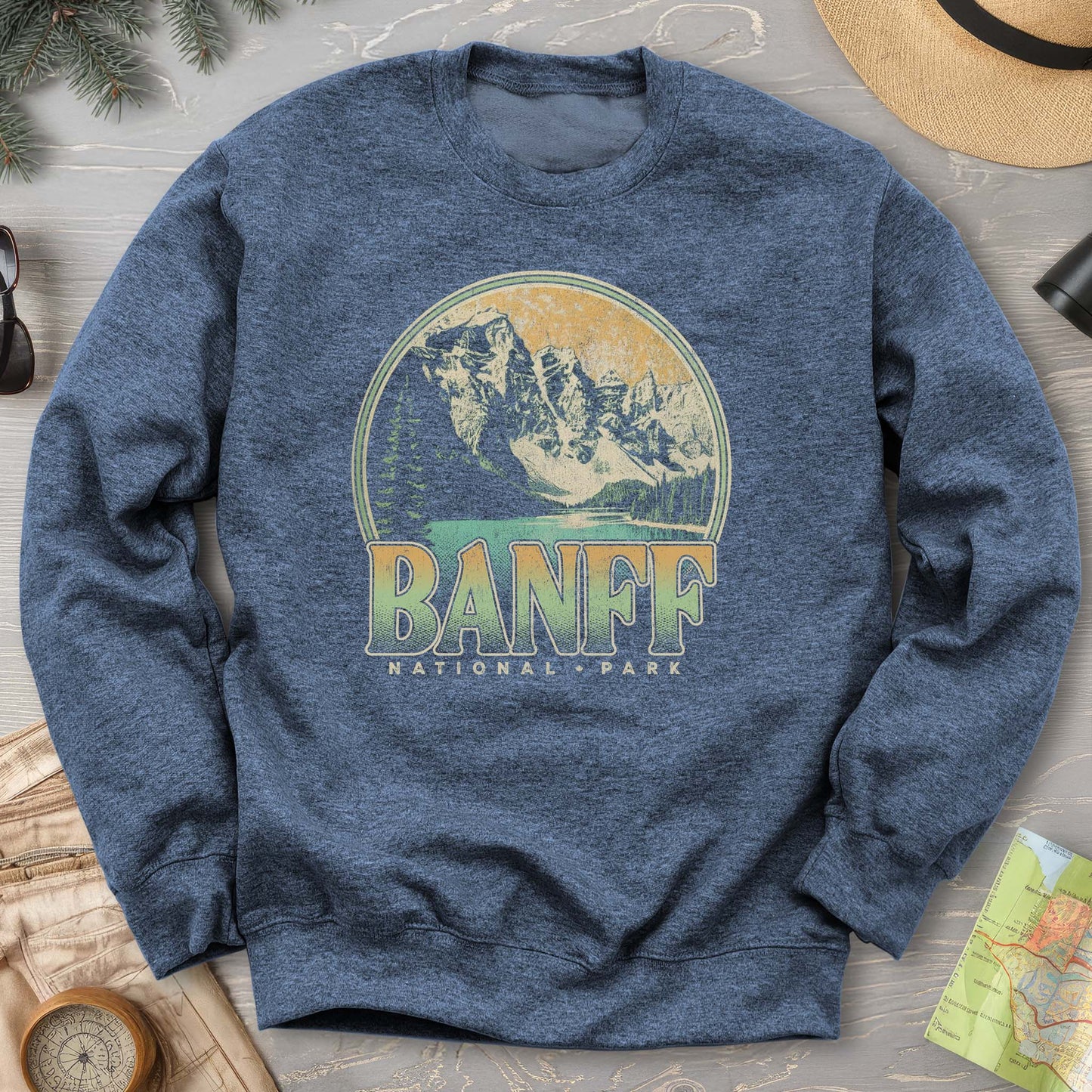 Banff National Park Groovy Screenprint Sweatshirt