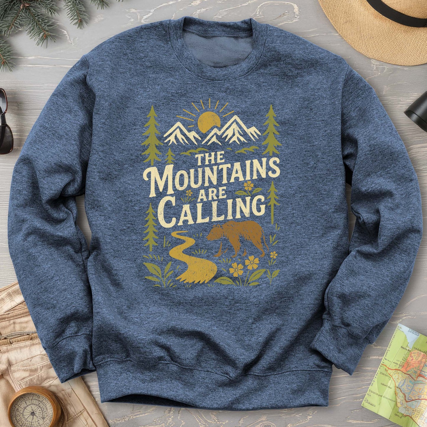 The Mountains Are Calling "Vintage Sketch" Sweatshirt