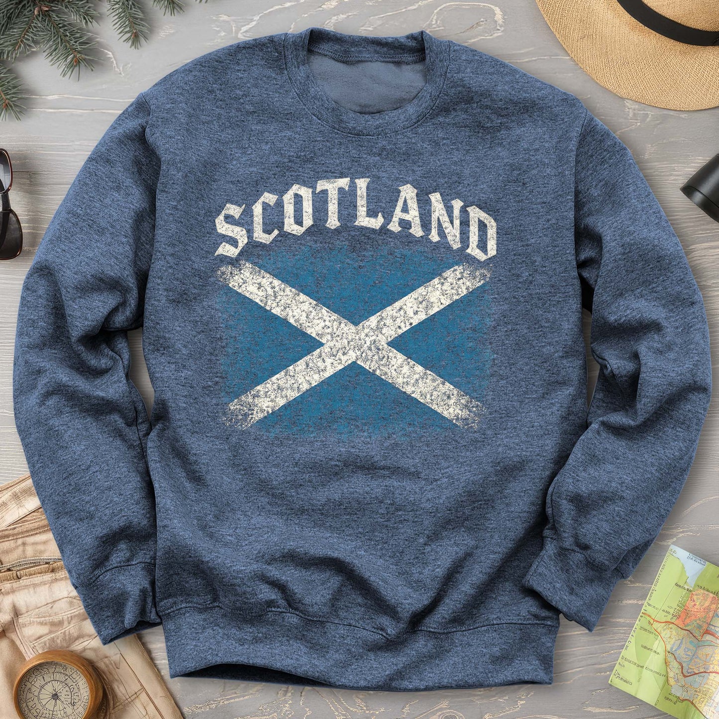 Scotland Distressed Vintage Flag Sweatshirt