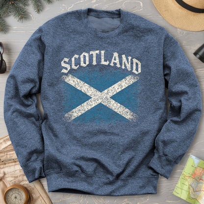 Scotland Distressed Vintage Flag Sweatshirt