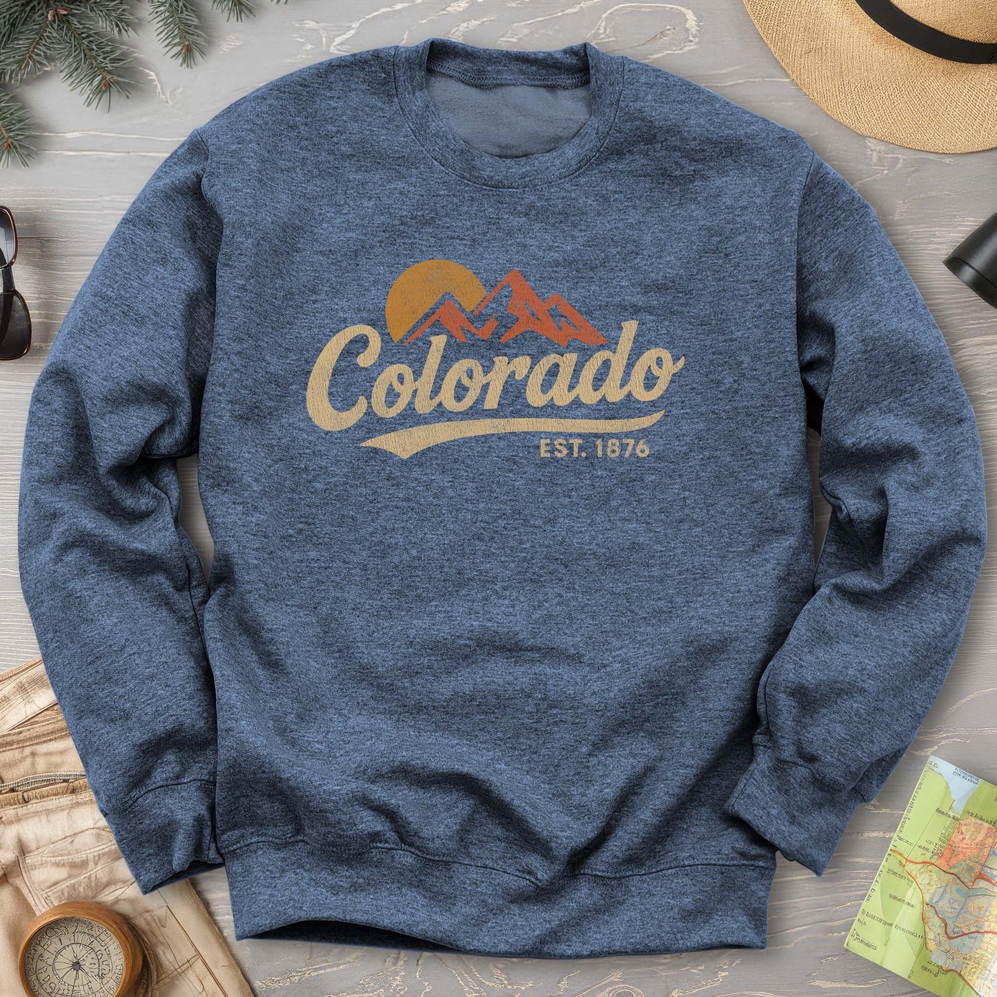 Colorado Vintage Logo Textured Sweatshirt