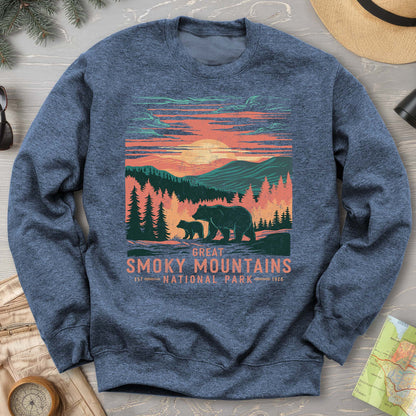 Great Smoky Mountains Sunset Bears Sweatshirt