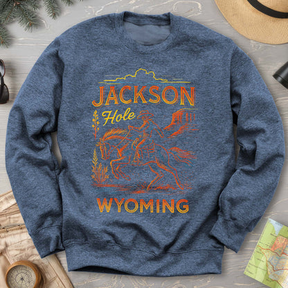 Jackson Hole "Linocut Cowboy" Sweatshirt