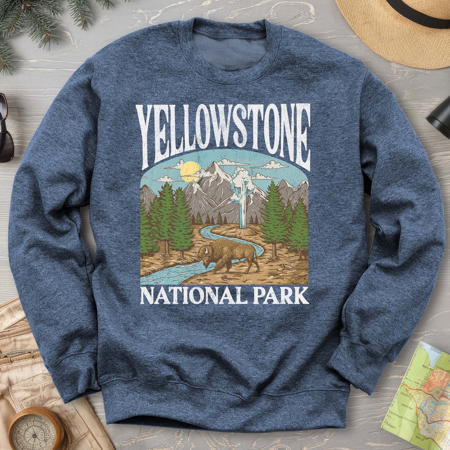 Yellowstone National Park Geyser "Big and Bold" Sweatshirt