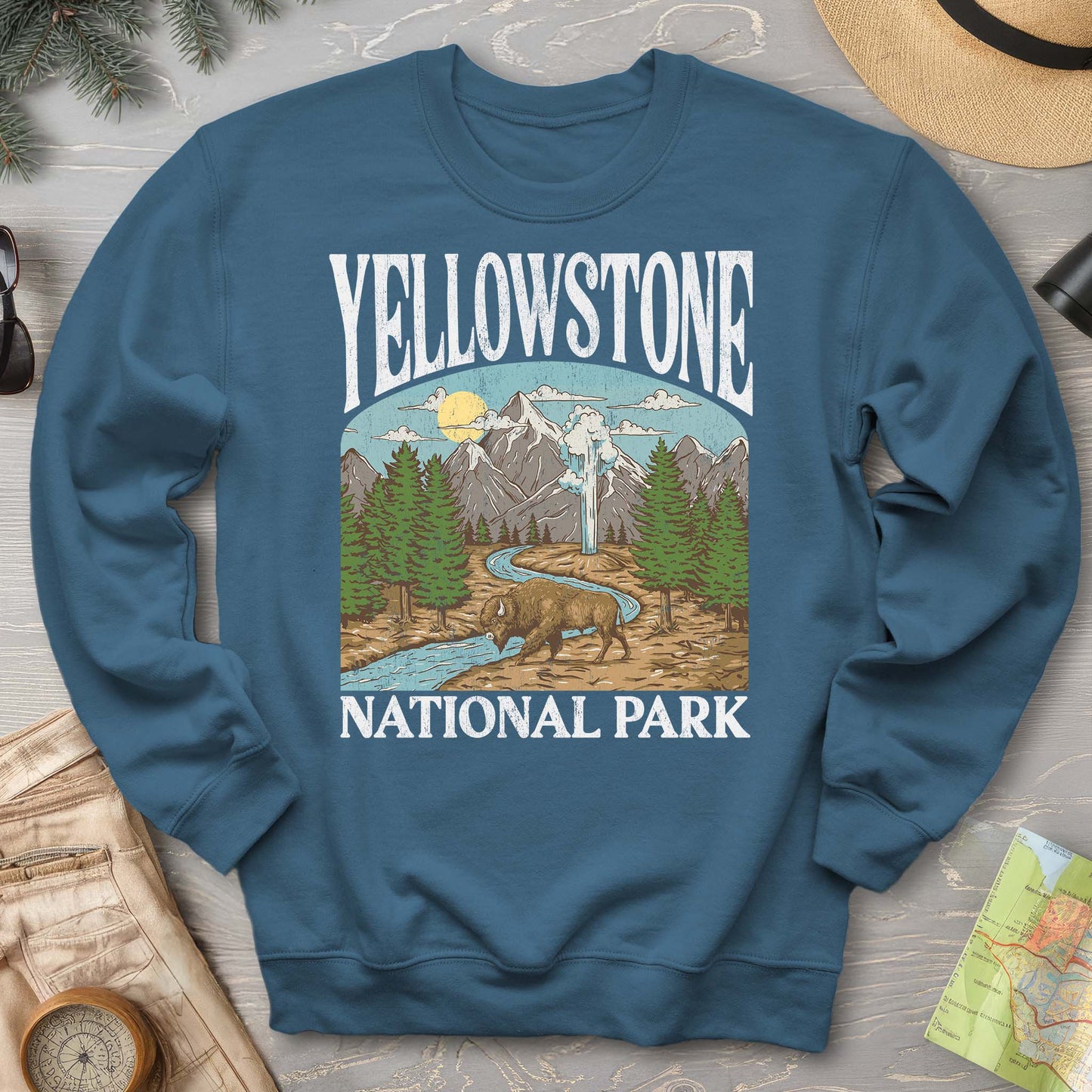 Yellowstone National Park Geyser "Big and Bold" Sweatshirt