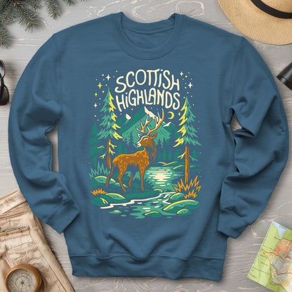 Scottish Highlands "Midnight Stag" Sweatshirt