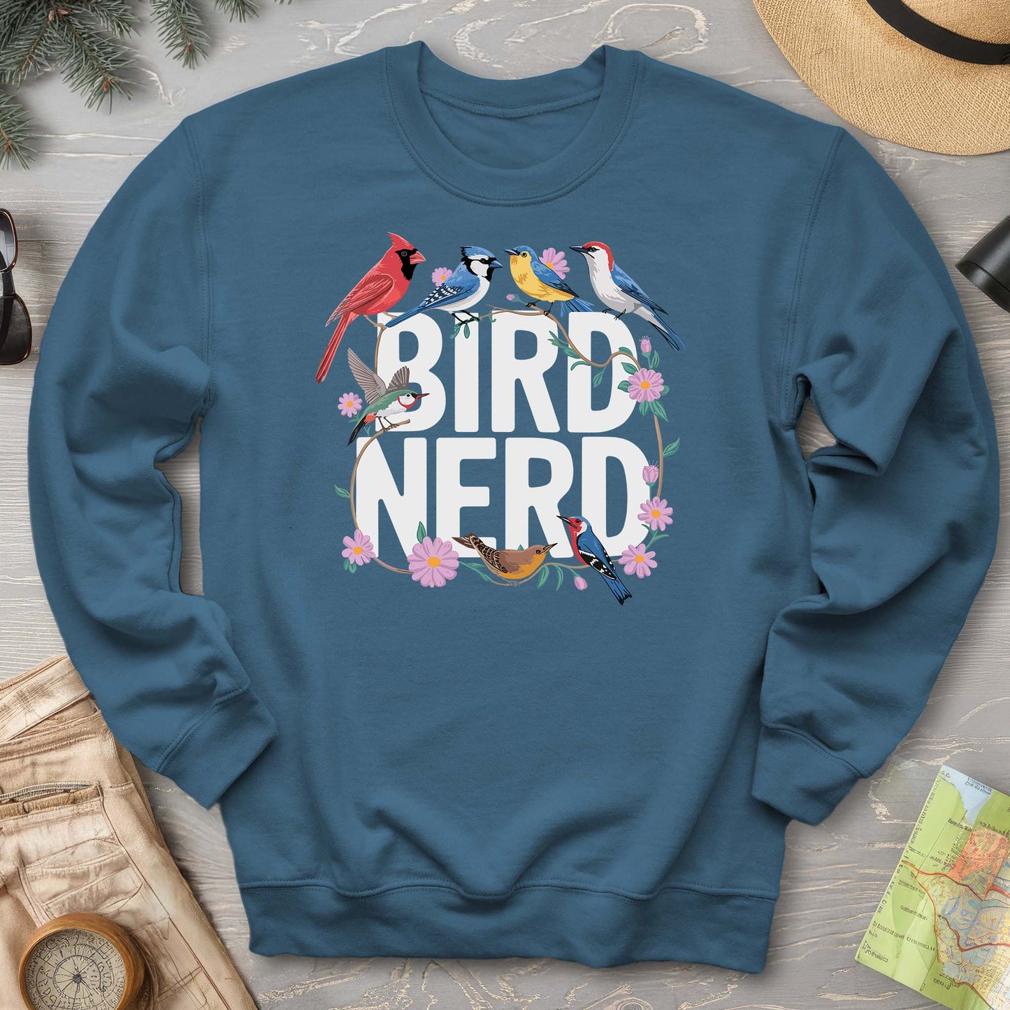 Bird Nerd "Flower Birds" Sweatshirt