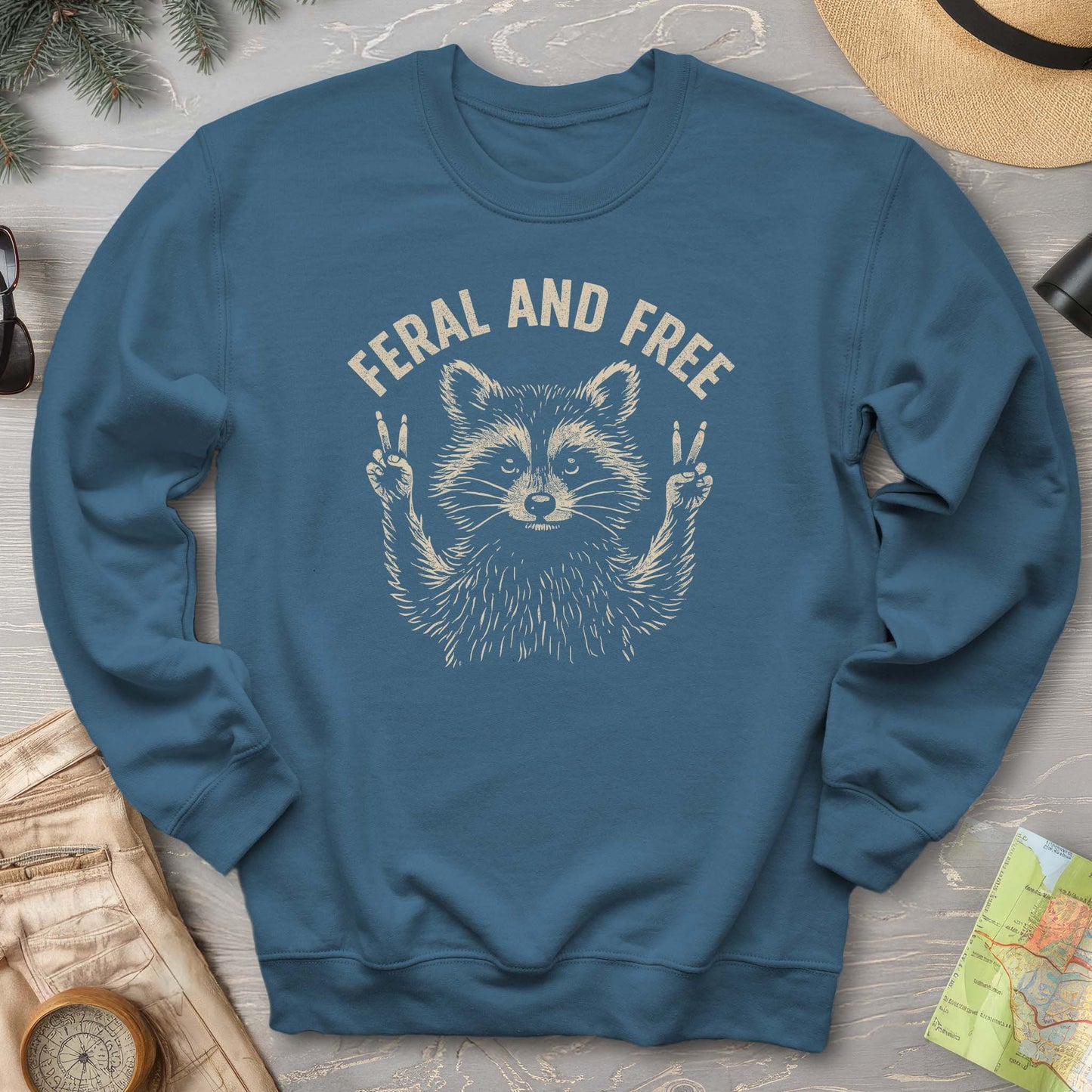 Feral and Free "Vintage Raccoon" Sweatshirt