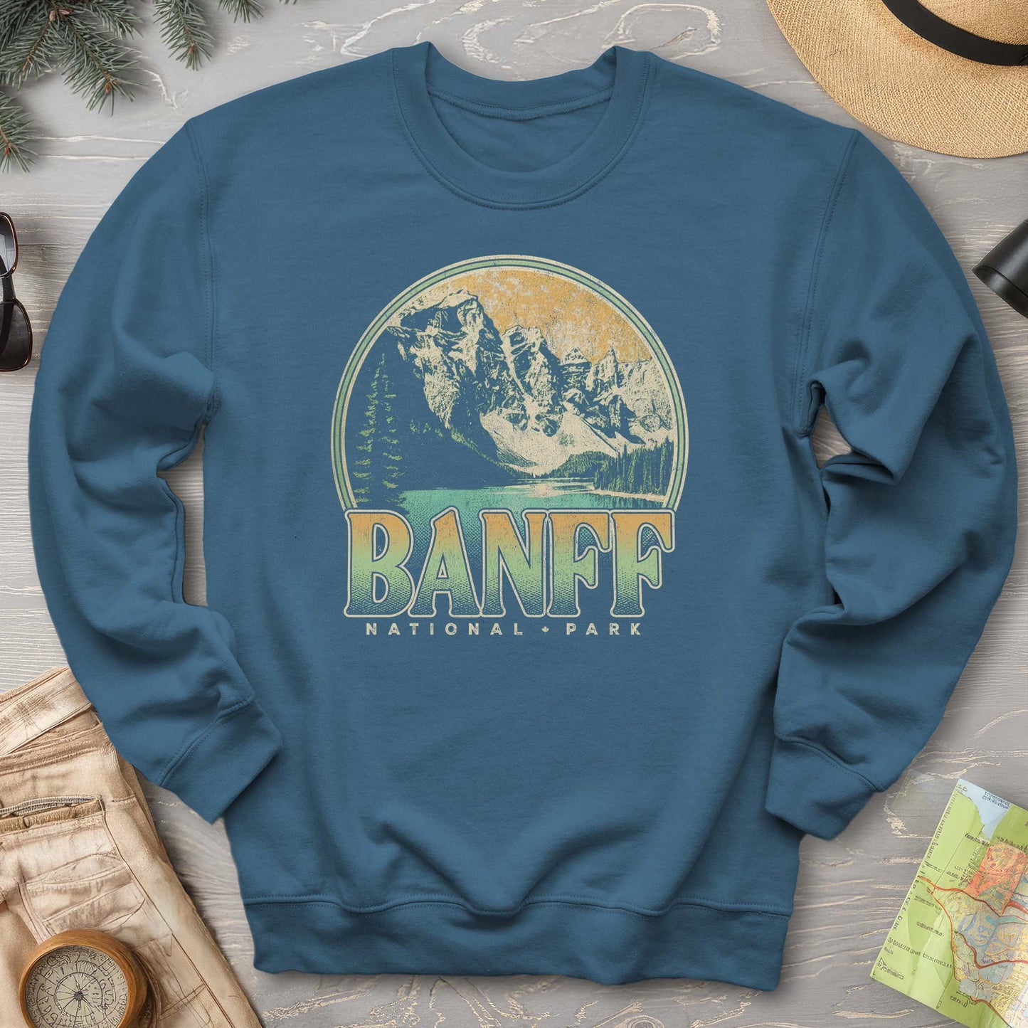 Banff National Park Groovy Screenprint Sweatshirt