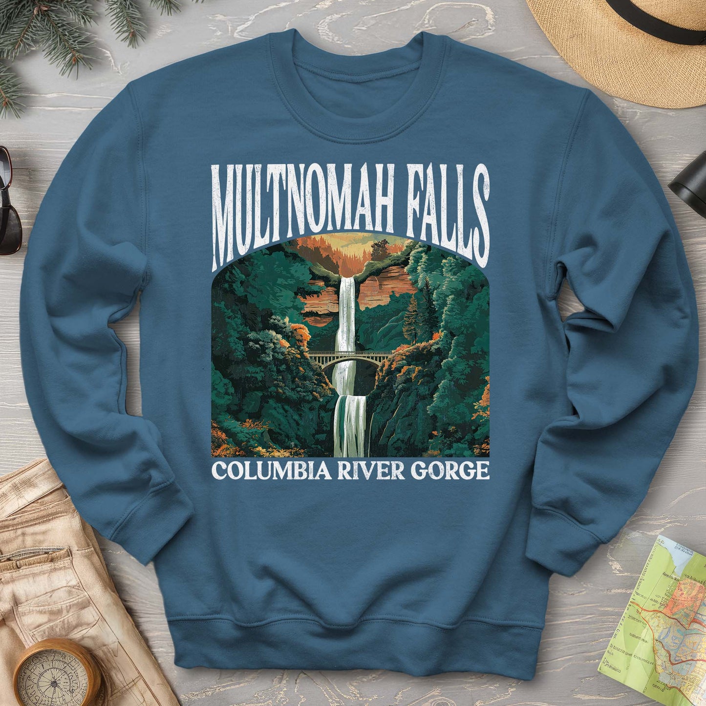 Multnomah Falls Oregon "Big and Bold" Sweatshirt