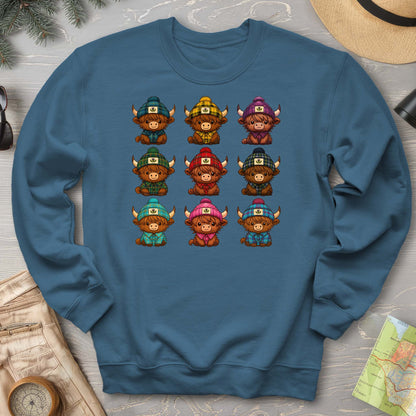 Tartan Highland Cows Sweatshirt