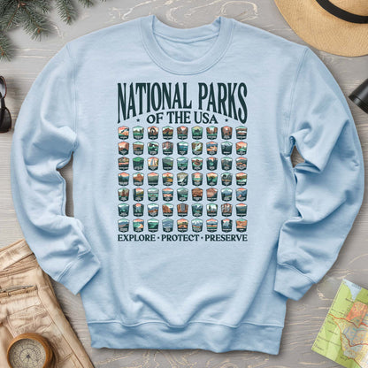 National Parks of the USA 63 Badges "Big and Bold" Sweatshirt