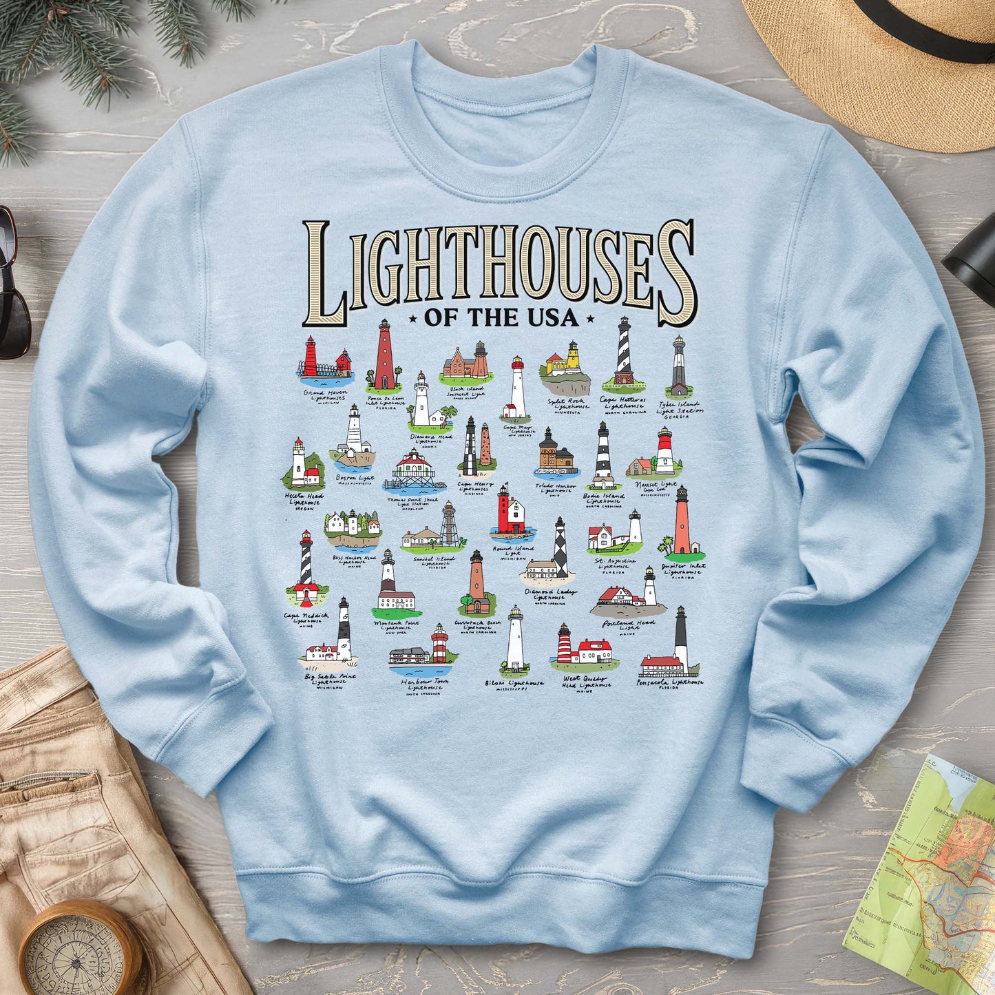 Lighthouses of the USA Sweatshirt