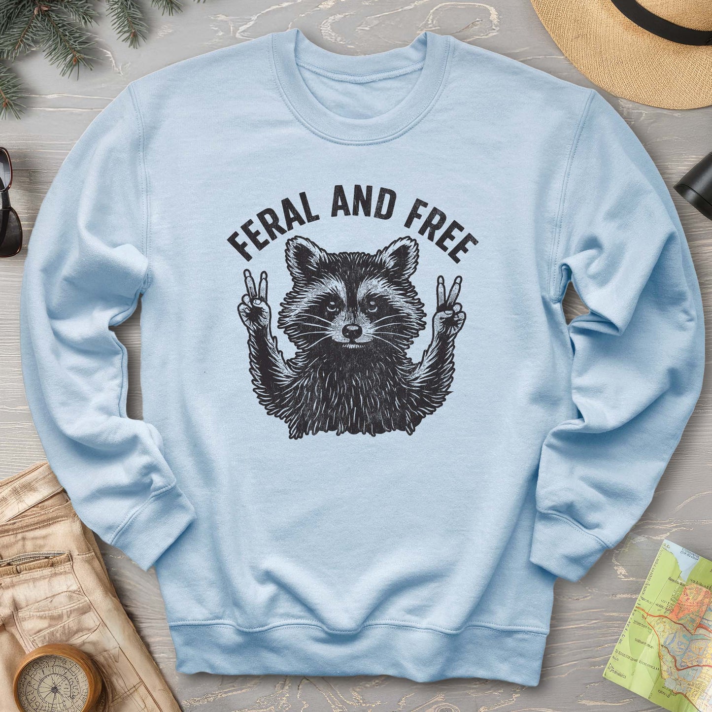 Feral and Free "Vintage Raccoon" Sweatshirt