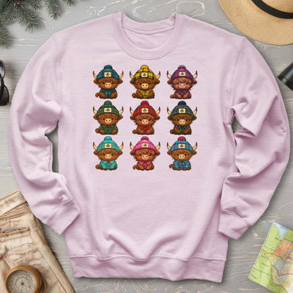Tartan Highland Cows Sweatshirt